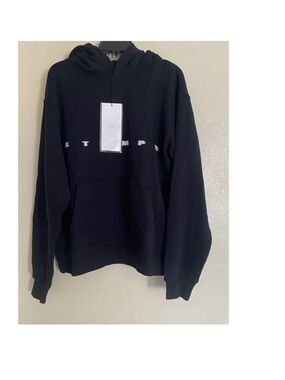 Stampd Black Hoodie with Subtle Logo , 100% Cotton.